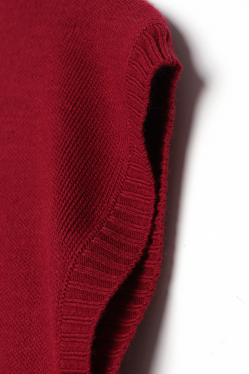 Slit Detailed V Neck Knitwear Sweater