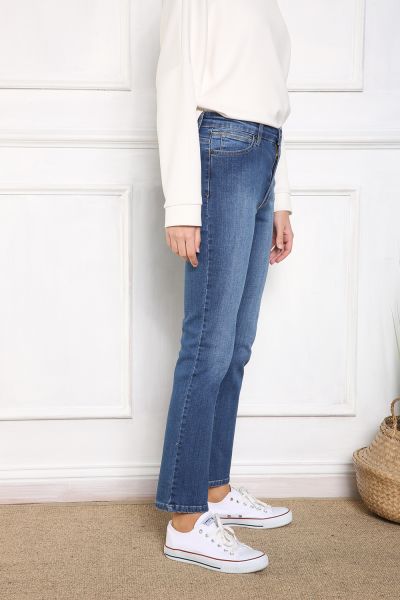 High Waist Straight Cut Jeans