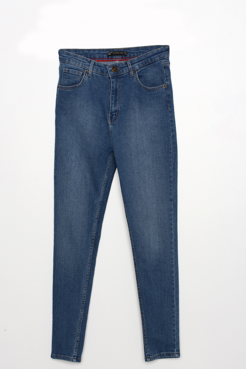 High Waist 5-pocket Skinny Jeans