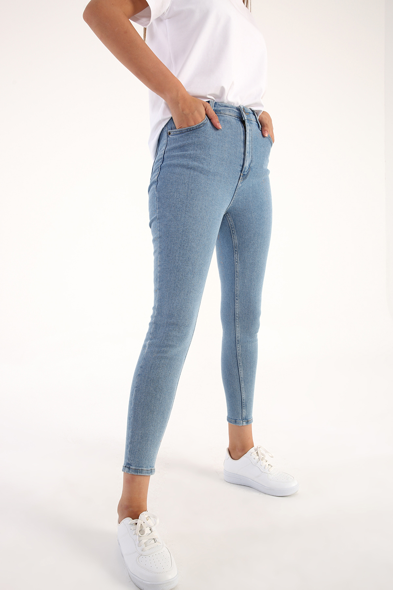 High Waist 5-pocket Skinny Jeans