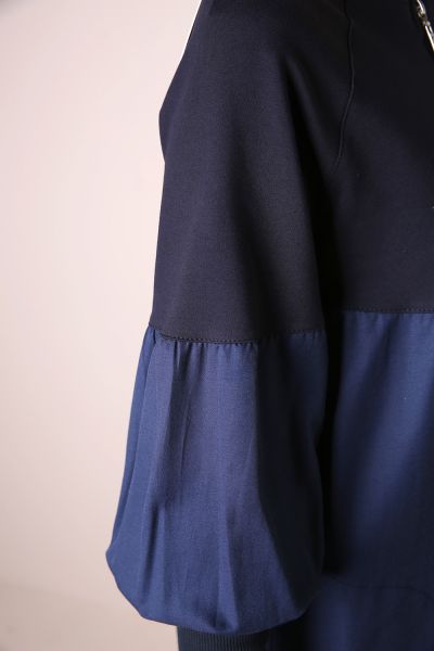 Long Lantern Sleeve Printed Abaya