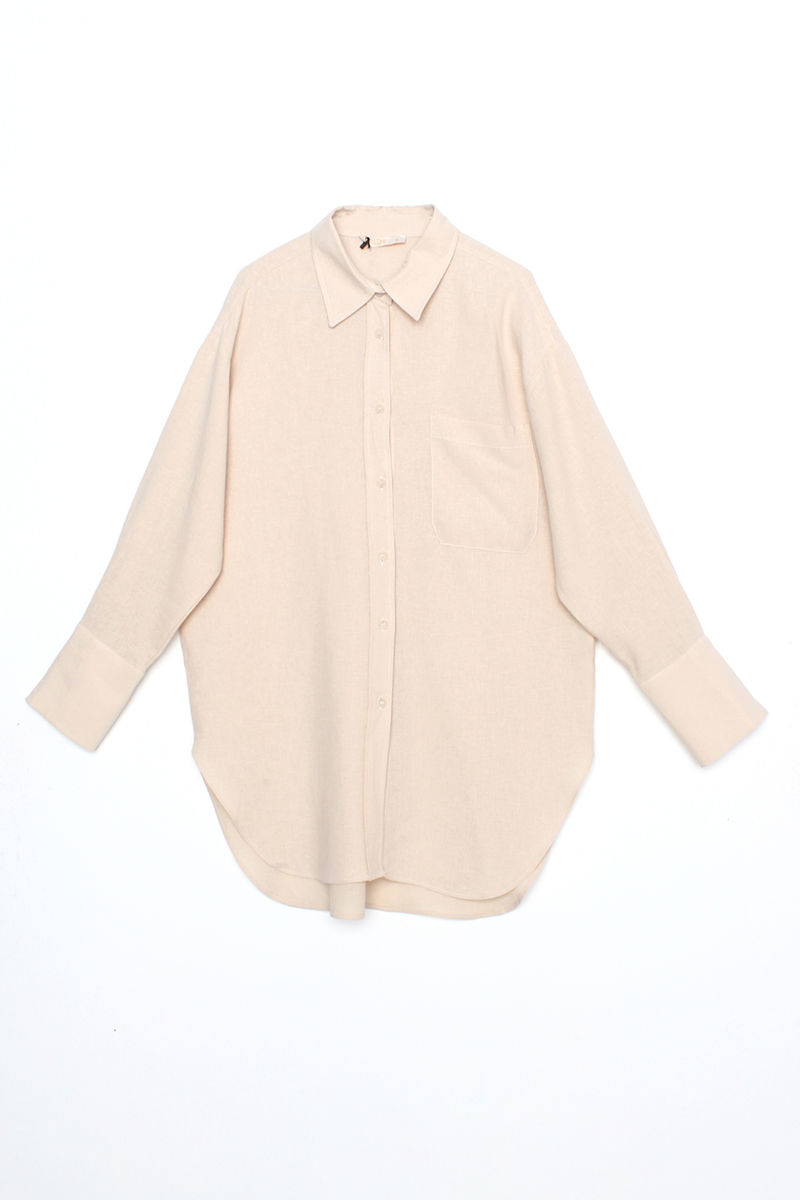 Oversize Linen Shirt Tunic