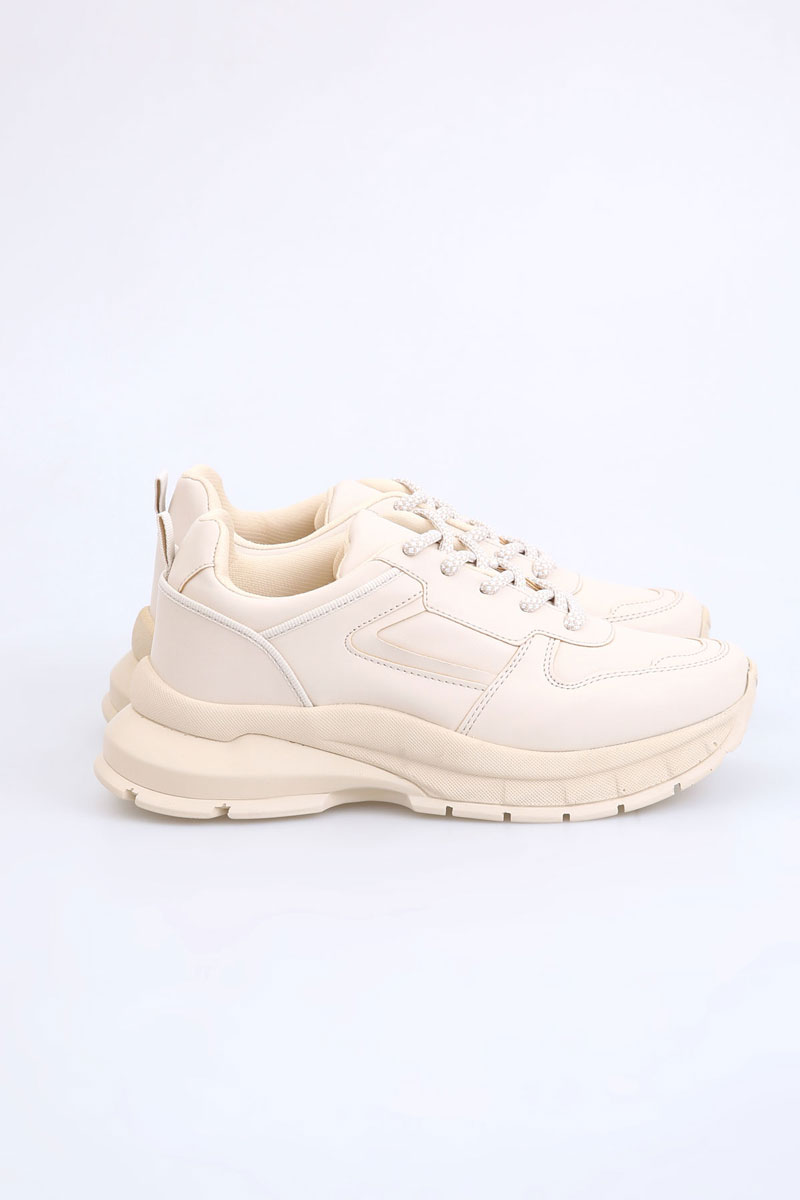 Lace-up Mesh Panel Sneakers