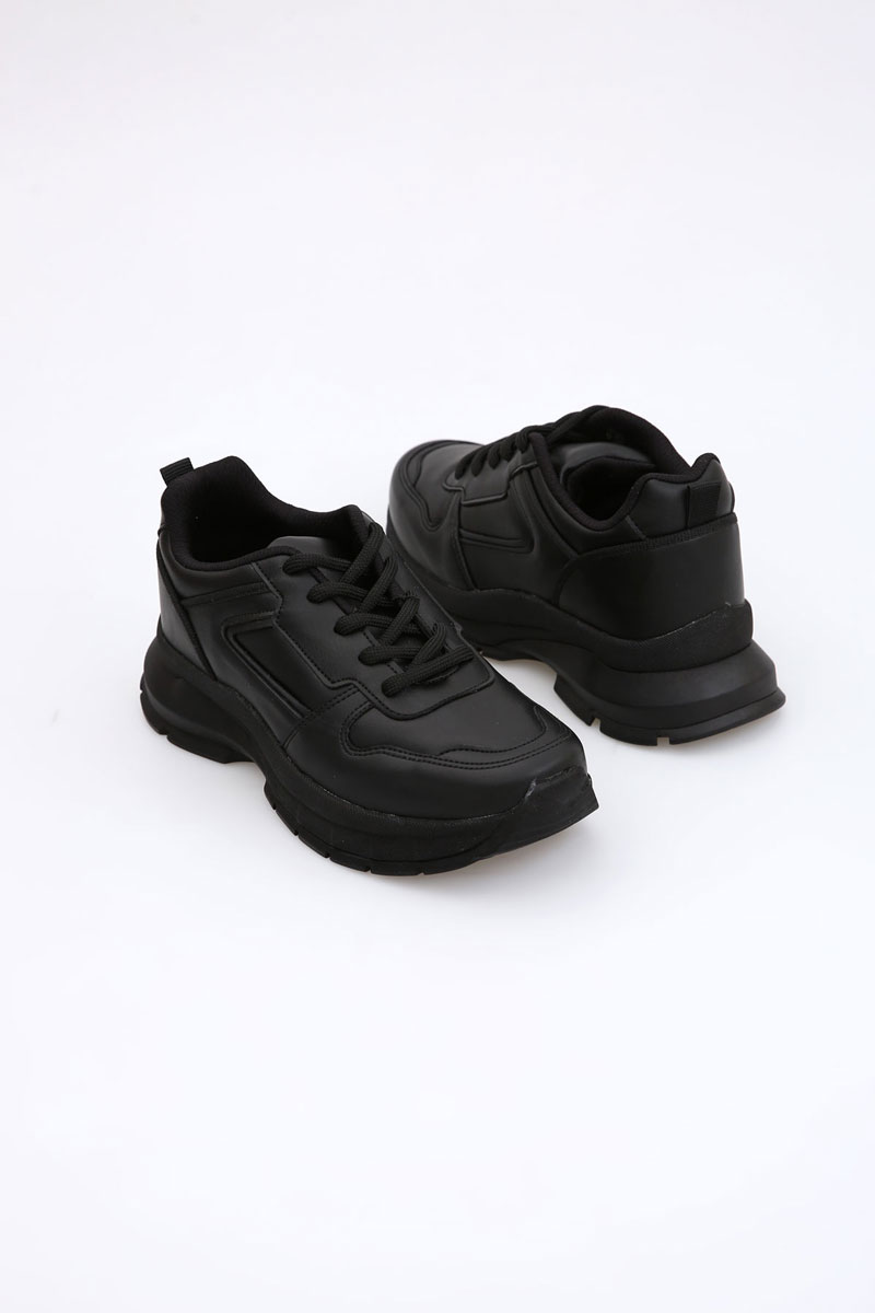 Lace-up Mesh Panel Sneakers