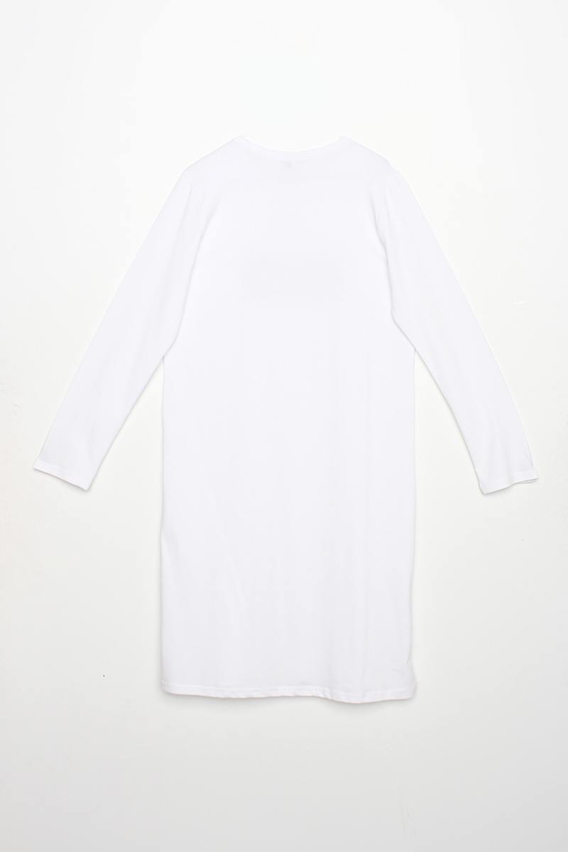 Zebra Varak Baskılı Uzun Kollu T-Shirt Tunik