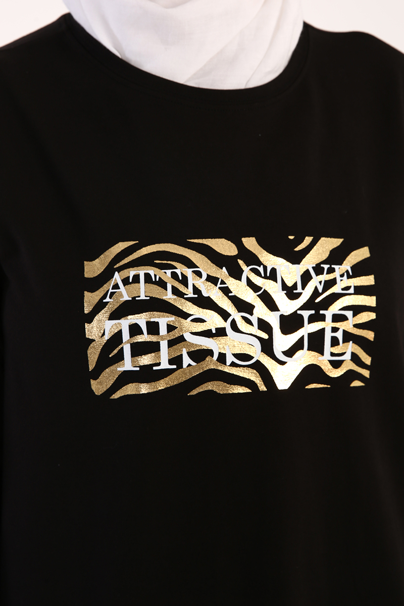 Zebra Printed Long Sleeve T-shirt Tunic